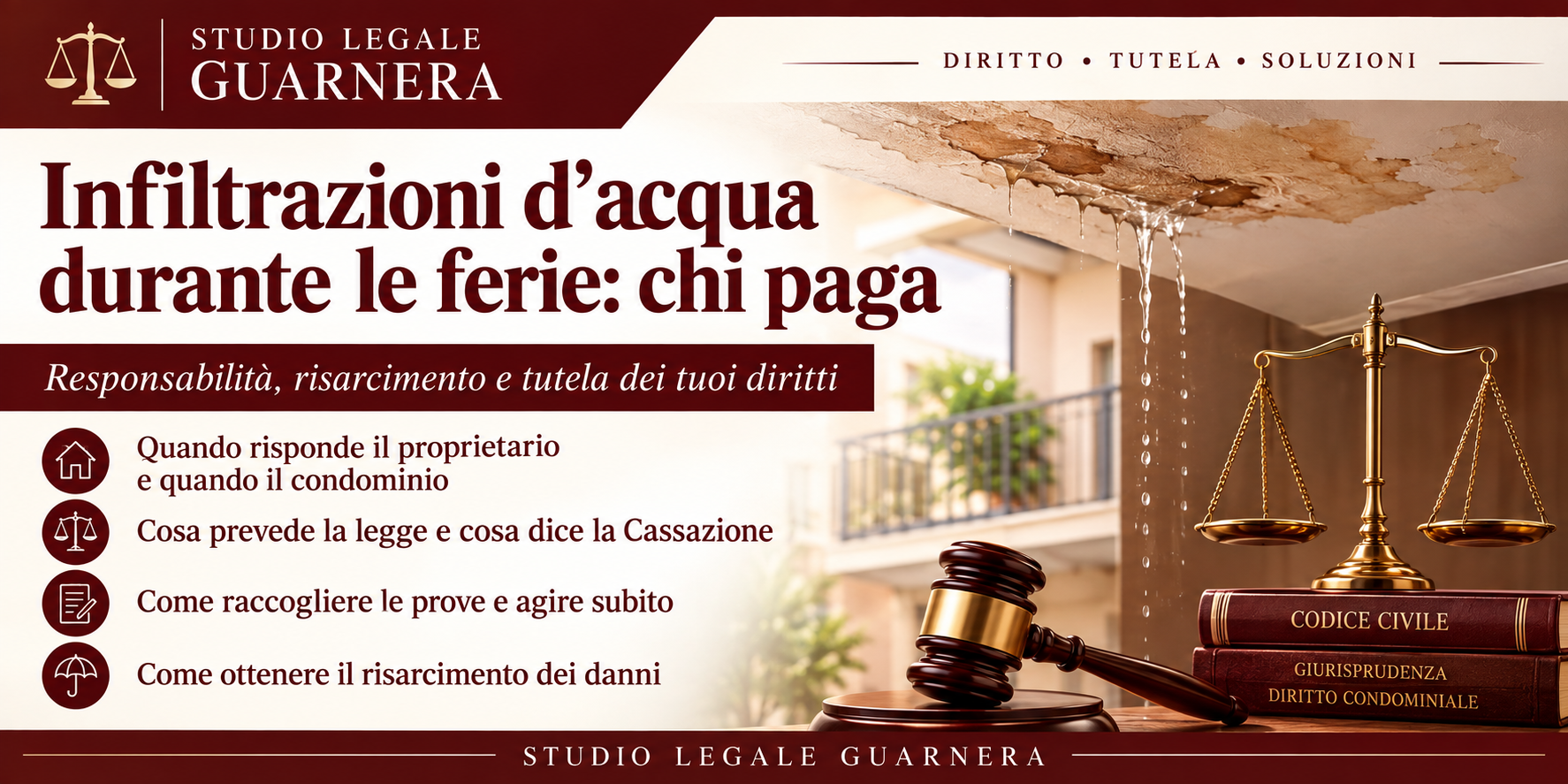 Infiltrazioni studio legale Guarnera